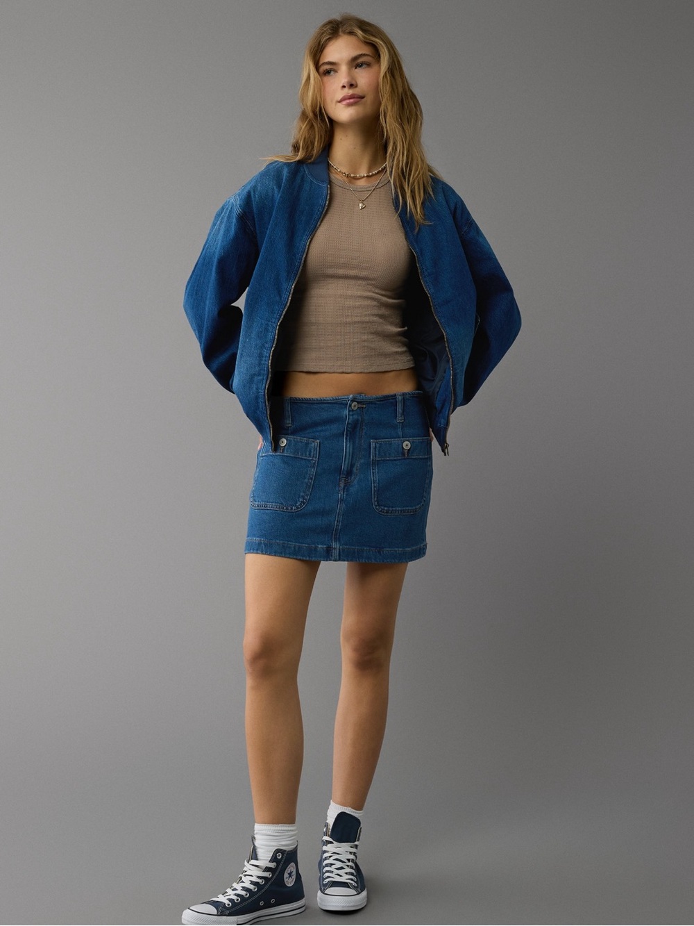 AE Stretch Low Rise Mini Skirt